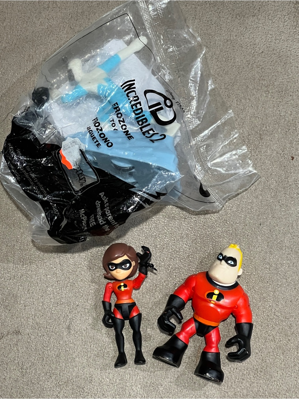 Disney Pixar The Incredibles lot of 3 Figure lot Frozone Mr Mrs imaginext